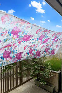 Wholesler Availability: Cotton Wrap - White Petal Chorus