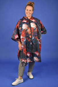 AS Rain Poncho - Navy Petal Chorus