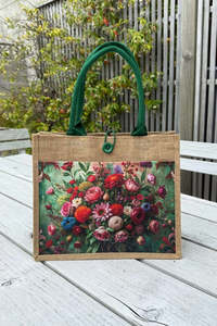 Eclectic Bouquet Mini Jute Bag