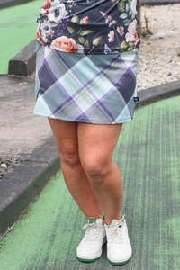 Curve Collection: Nelly Skort - Forest Plaid