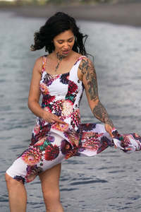 Cotton Scarf - Dahlias | SALE