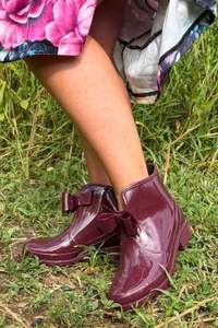 Footwear: AS Bow Gumboot - Wine
