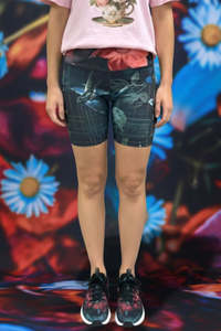 Curve Collection: Shannon Phone Pocket Bike Shorts - Midnight Avery