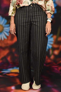 Madison Pant - Black Stripe