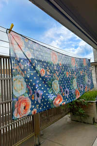 Wholesler Availability: Cotton Wrap - Navy Spotty Floral