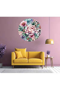 Homewares: Circle Mural - Feline Grace