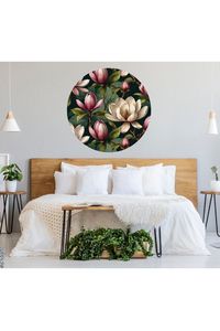 Homewares: Circle Mural - Midnight Magnolia