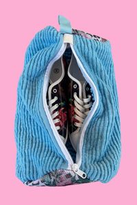 Bags Luggage: AS Shoe Wash Bag - Blue Feline Grace