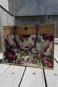 Jute Bag - Crimson Whisper