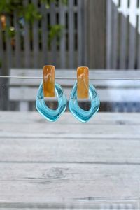 Twiggy Hoops - Blue
