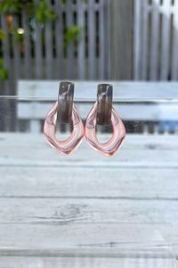 Twiggy Hoops - Pink
