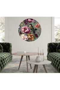 Wholesler Availability: Circle Mural - Peony Aviary