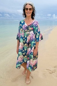 Queenie Dress - Navy Reverie