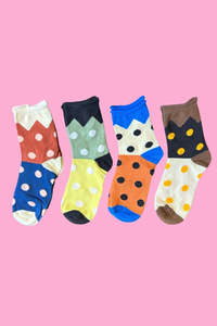 Footwear: Colour Me Dotty Socks - Multi Pack Of 4