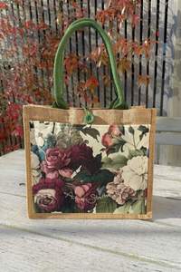 J'adore Roses Mini Jute Bag