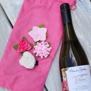AS Wine Gift Bag - Pink Floral