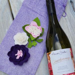 AS Wine Gift Bag - Mauve Floral