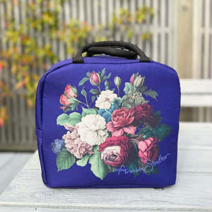 Cosmetic Insulated Travel Bag - Navy J'adore Roses