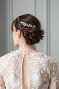 Edwardian Leaf Mini Comb | Silver