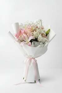 Pink and White Lilies & Roses