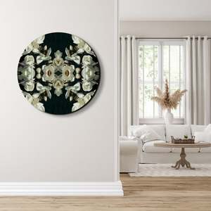 Nz Native Mandala Collection Small Sqaure Prints: Magnolia Crown 1 - Round