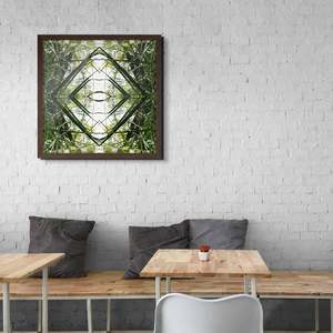 Nz Native Mandala Collection Small Sqaure Prints: Ruatahi Diamond 1 - Lightbox