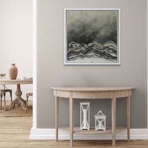 Gold Black On White: Mountains in wash - WOP sq