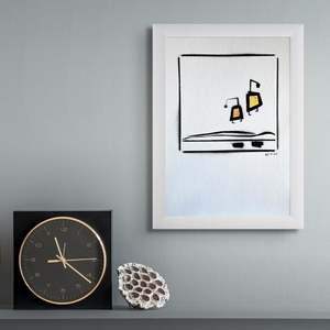 Gold Black On White: Monster TV Invasion - Aerosol Stencil Art