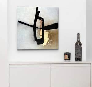 Gold Black On White: Black Cross