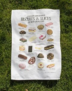 Common Household Biscuits & Slices of New Zealand – Tea Towel - Annual Annual NZ