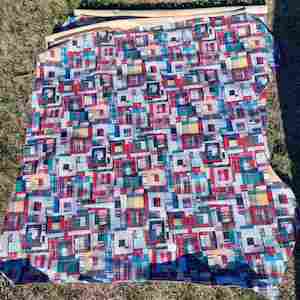 Leather Piece: Colourful Printed Leather  - Hide