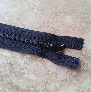 Zips 1: 5 x Navy Zip - 25cm (10") - M&M Brand