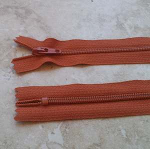 Zips 1: 2 x YKK Dark Orange Zip - 10cm or (4")
