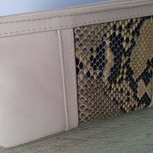 Vintage Clutch - Snake Skin & Leather Clutch