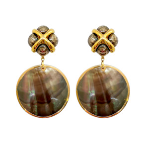 One Off Earring Designs: Dark Golden Earrings