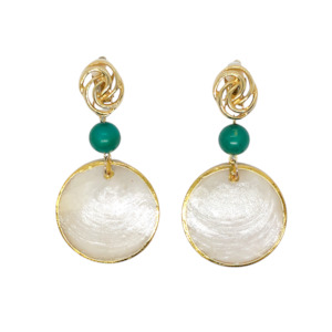 Earrings: Spiral drop earrings