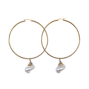 Rosy Hoop Earrings