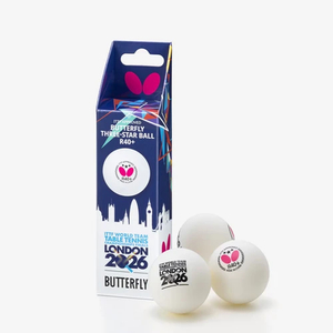 Butterfly R40+ 3-Star WTTTC London 2026 Ball White 3-pack Nz Butterfly