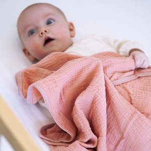 100 Cotton Range: Ohbubs Cotton Muslin - Dusky Pink