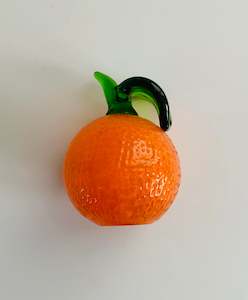 Glass fruit: Vintage glass orange