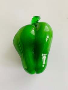 Glass fruit: Vintage glass capsicum