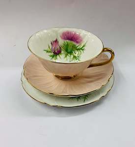 Shelley: Shelley thistle pattern trio