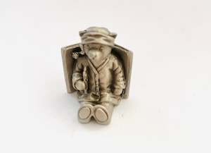 Salengor Pewter Night Time Bear In Book