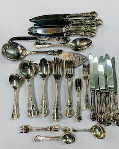 Cutlery 1: Full 6 place Rodd Camille Silver plated cutlery set