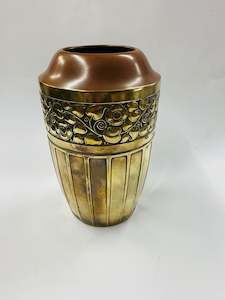 Metalware Vases: Art Nouveau Brass vase