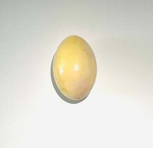 Oriental Antiques: Agate Egg with Opaque White Cream and a small Smattering of Purple