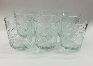 Set 6 Heavy cut whiskey tumblers
