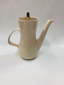 Decanter And Jugs: Poole Pottery Twin tone coffee pot