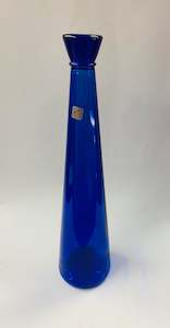 Crystal And Glass Vases: Zwiesel Glas Tall cobalt blue vase