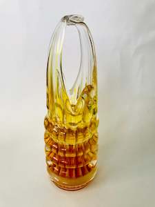 Crystal And Glass Vases: Yellow Art Glass Vase